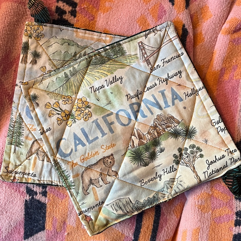 California scenic travel print potholders (2)